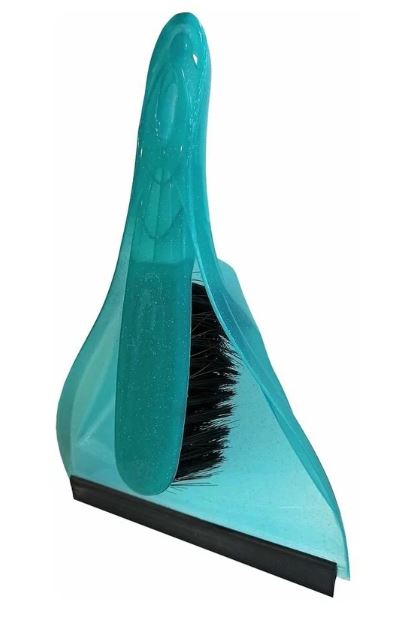 Набор щетка с совком Rock n Roll искрящийся зеленый